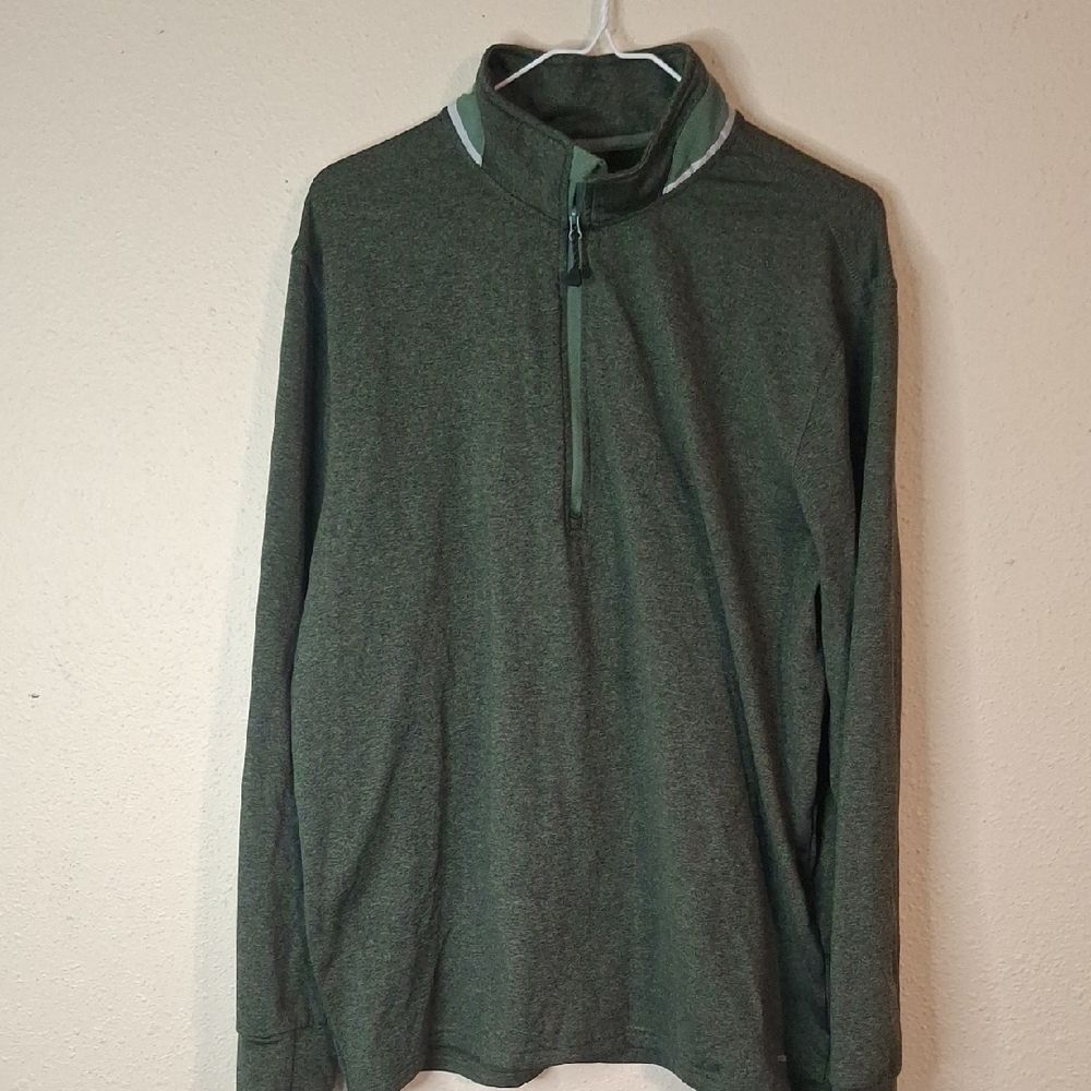 Motion Green Quarter-Zip Pullover size large